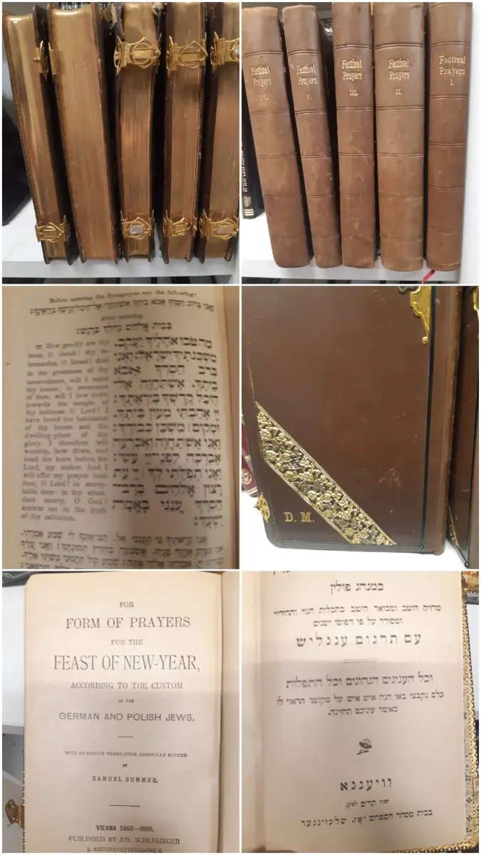 Jos. Schlesinger מחזור / Form of Prayers (5-Volume Set) — Nusach Ashkenaz, Vienna 1900